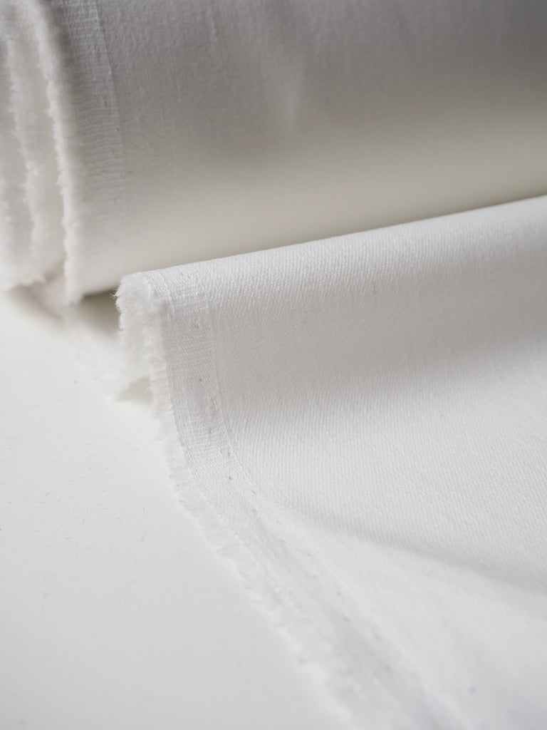 White Stretch Cotton Twill