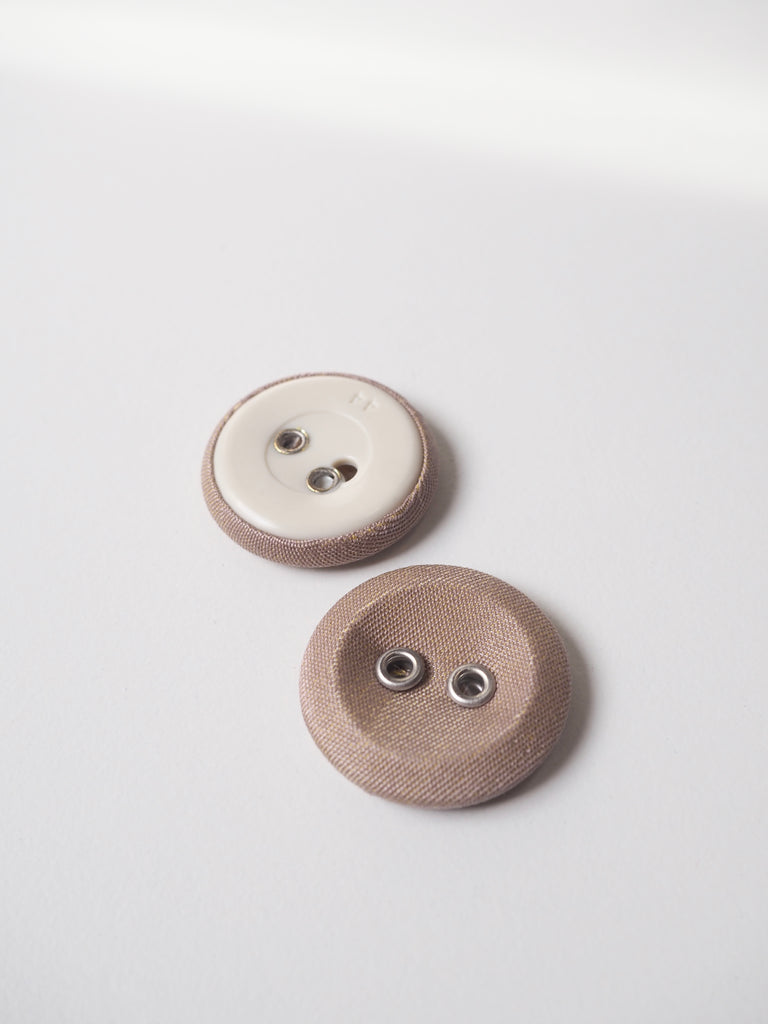 Beige Fabric Covered Buttons 28mm