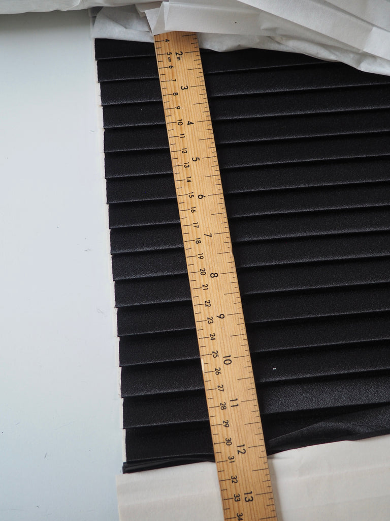 Black Pre-Pleated Crepe-Backed Satin