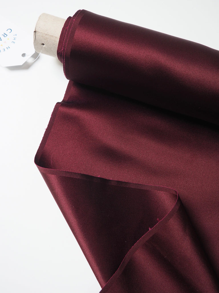 Wine Silk Double Duchess Satin