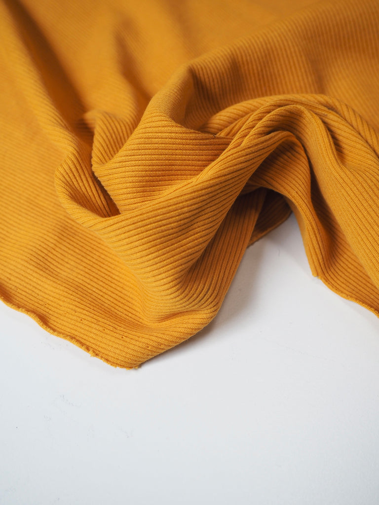 Marigold Cotton 2x2 Rib Jersey