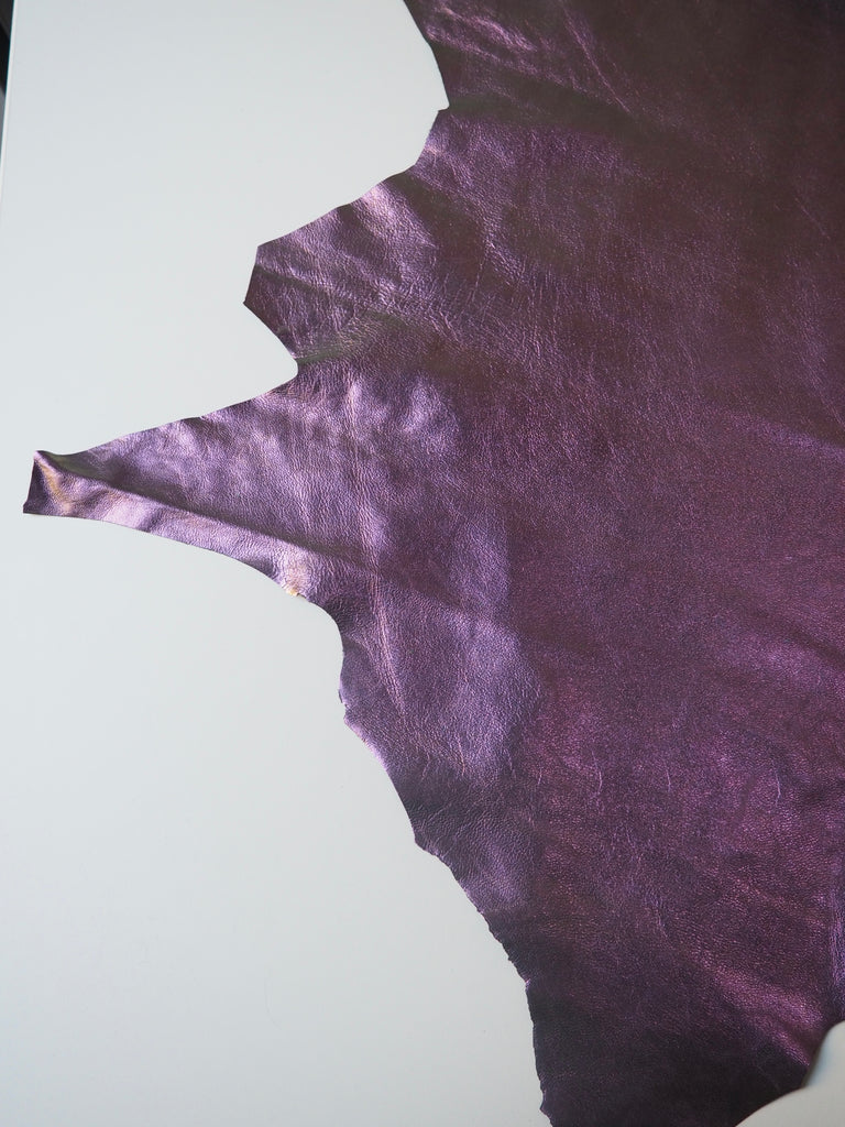 Purple + Green Iridescent Calfskin Hides