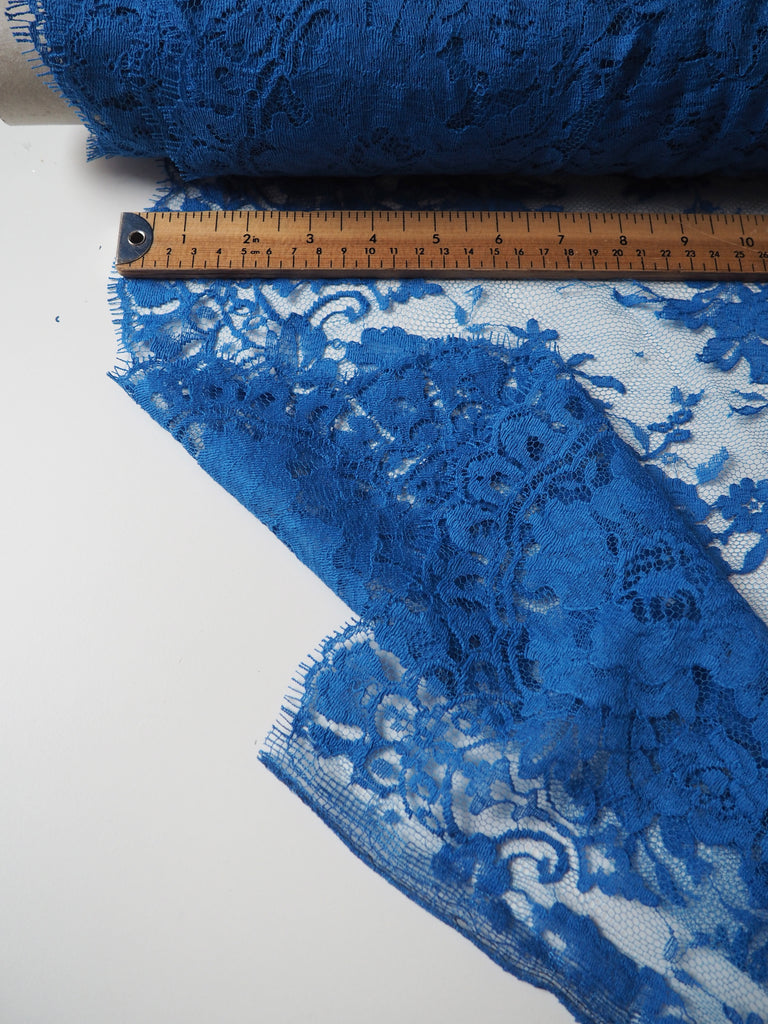 Sapphire Floral Scallop Lace