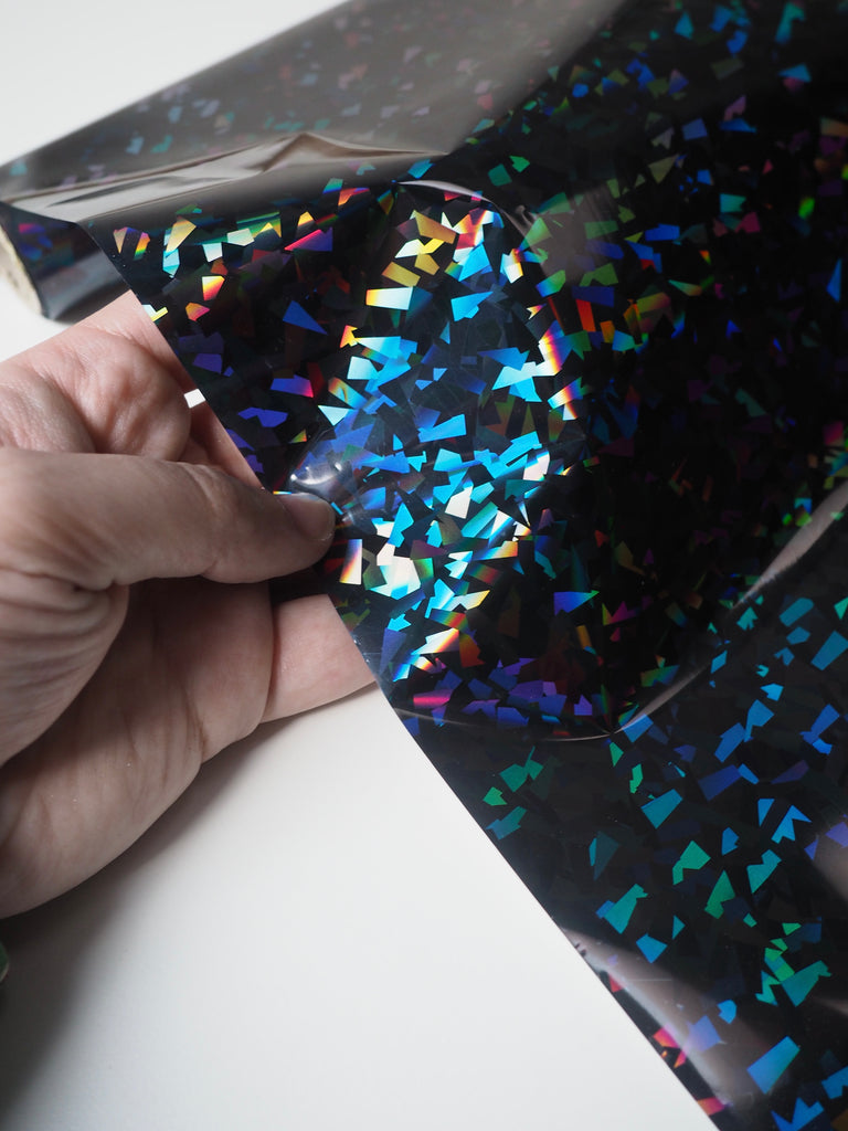 Denim Holographic Confetti Heat Transfer Foil