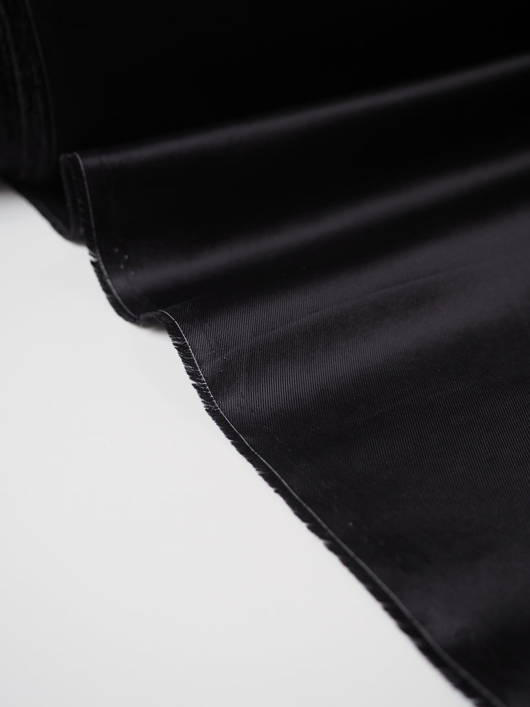 Black Viscose Satin Twill Lining