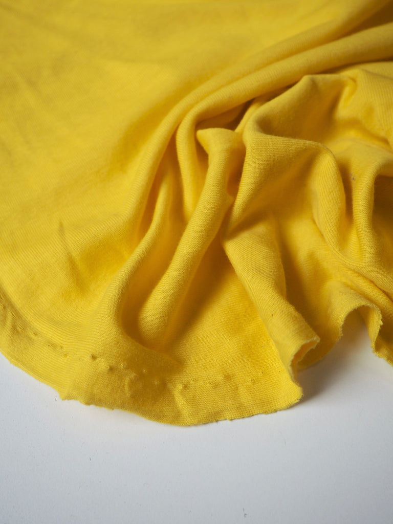 Lemon Cotton 1x1 Rib Jersey