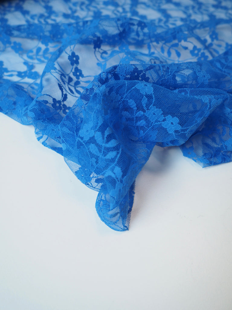 Cobalt Trailing Flower Lace