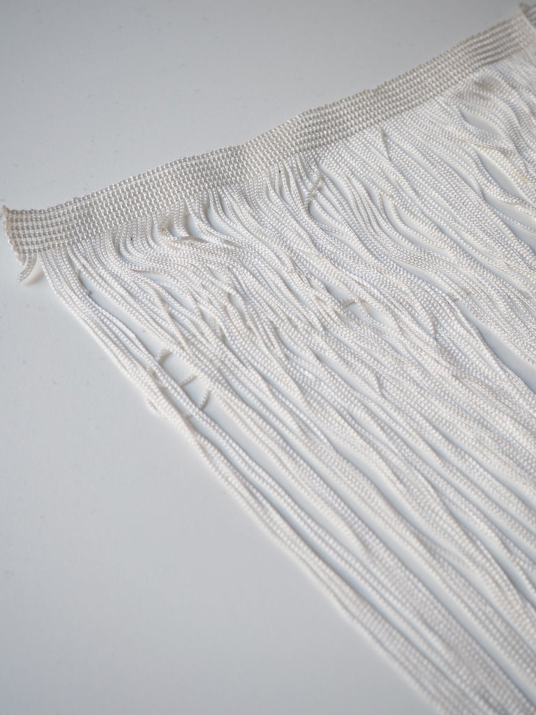 Ivory Chainette Viscose Fringe 45cm