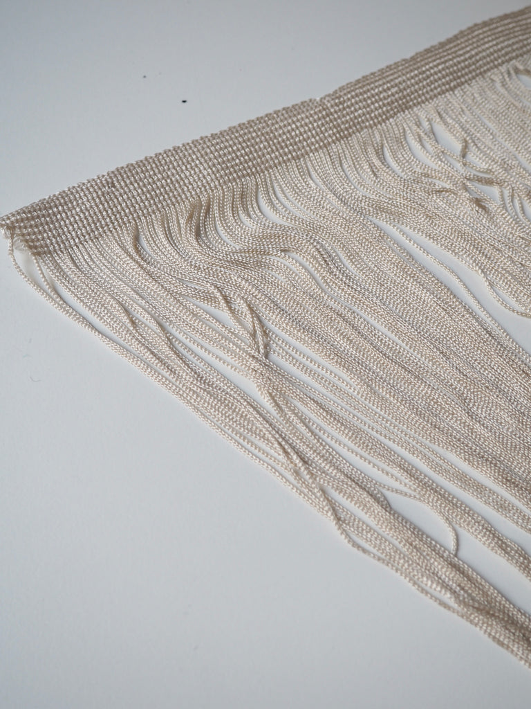 Beige Chainette Viscose Fringe 47cm