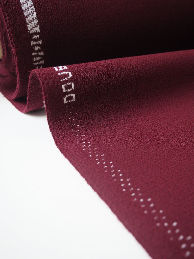 Wine Double Wool Crepe