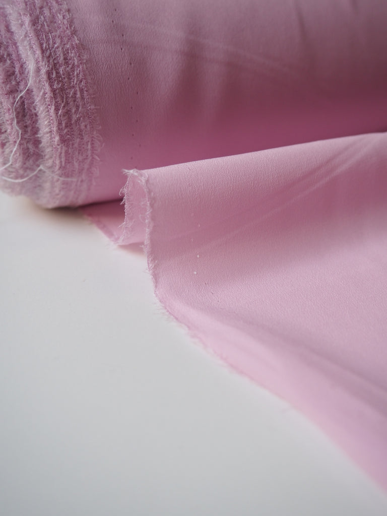 Pink Sugar Silk/Acetate Crepe de Chine