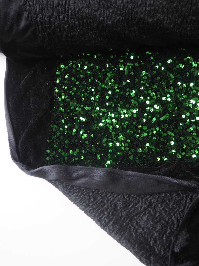 Green Sequin Velour