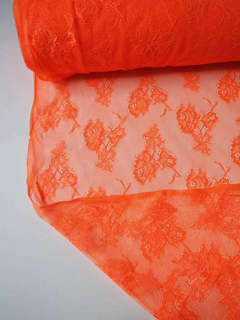 Neon Orange Chantilly Lace