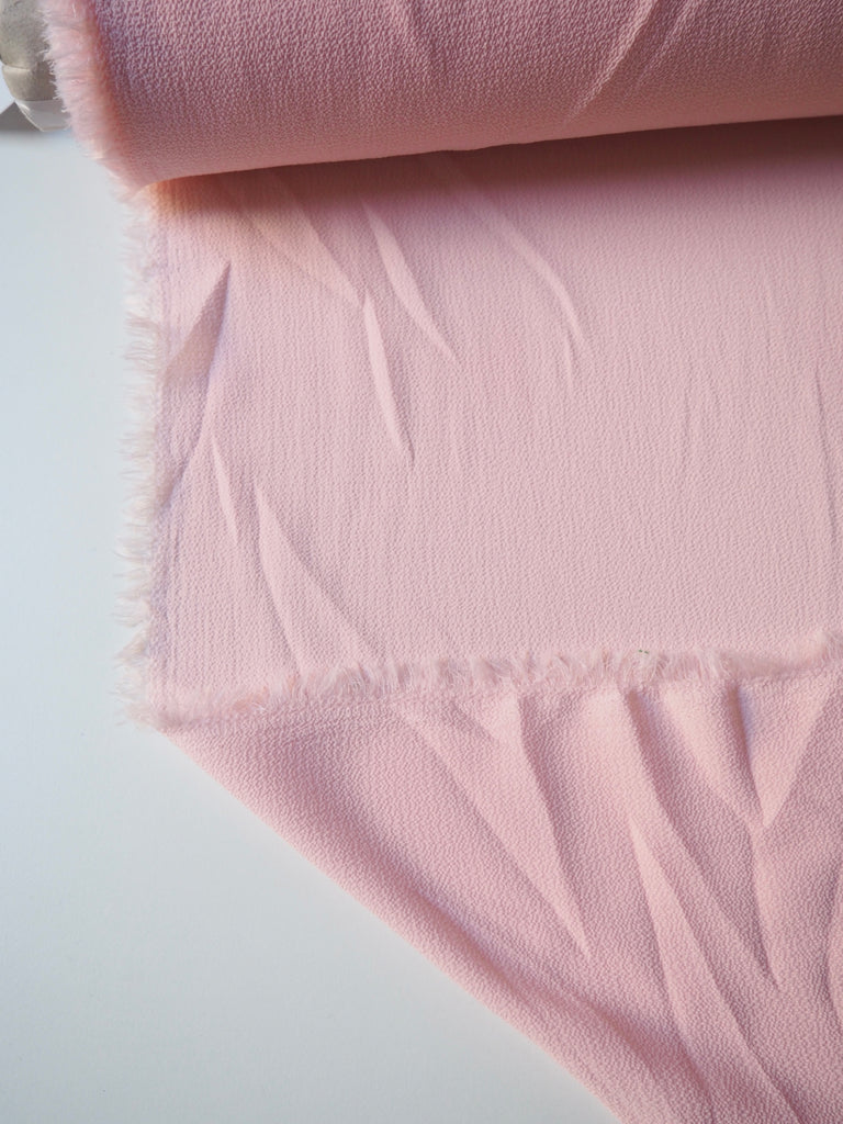 Light Pink Stretch Crinkle Crepe