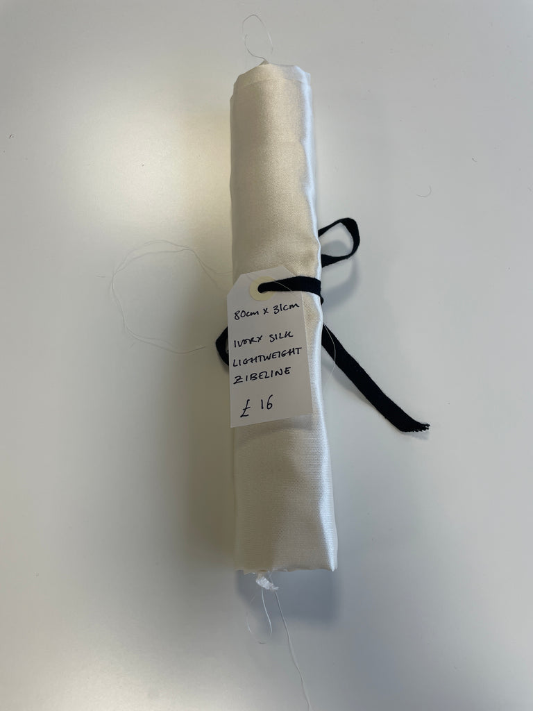 Ivory Silk Lightweight Zibeline Remnant