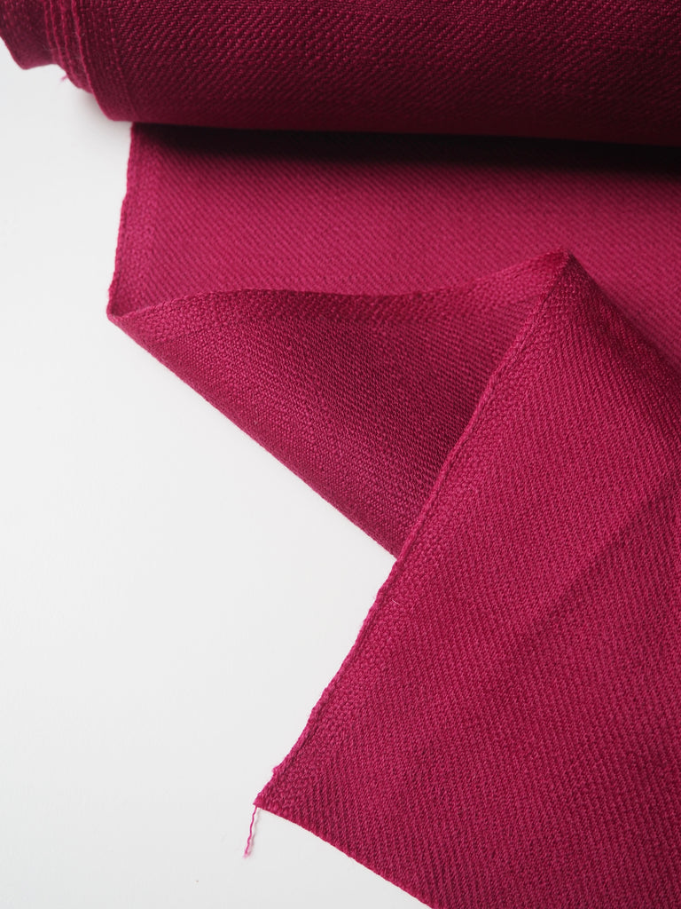 Raspberry Wool Twill