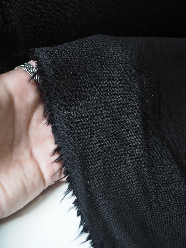 Black Slub Linen