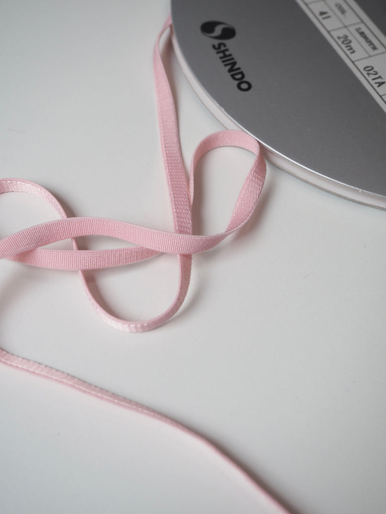 Shindo Light Pink Satin Elastic 6mm