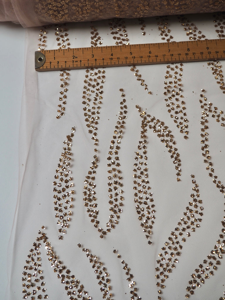 Pink + Gold Zebra Glitter Tulle