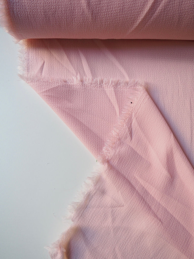 Light Pink Stretch Crinkle Crepe