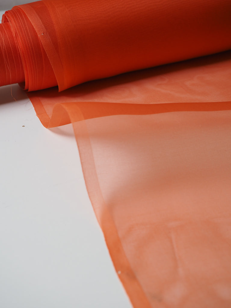 Orange Silk Organza