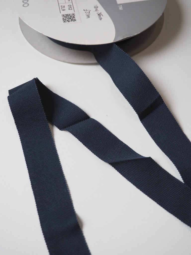 Shindo Navy Grosgrain Ribbon 25mm