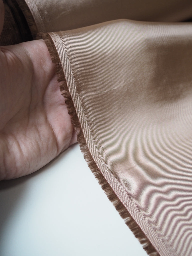 Tan Viscose Satin Twill Lining