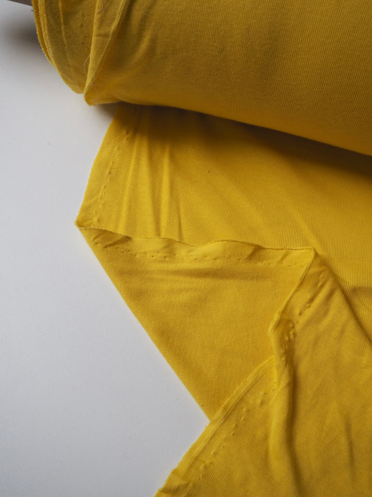 Lemon Cotton 1x1 Rib Jersey