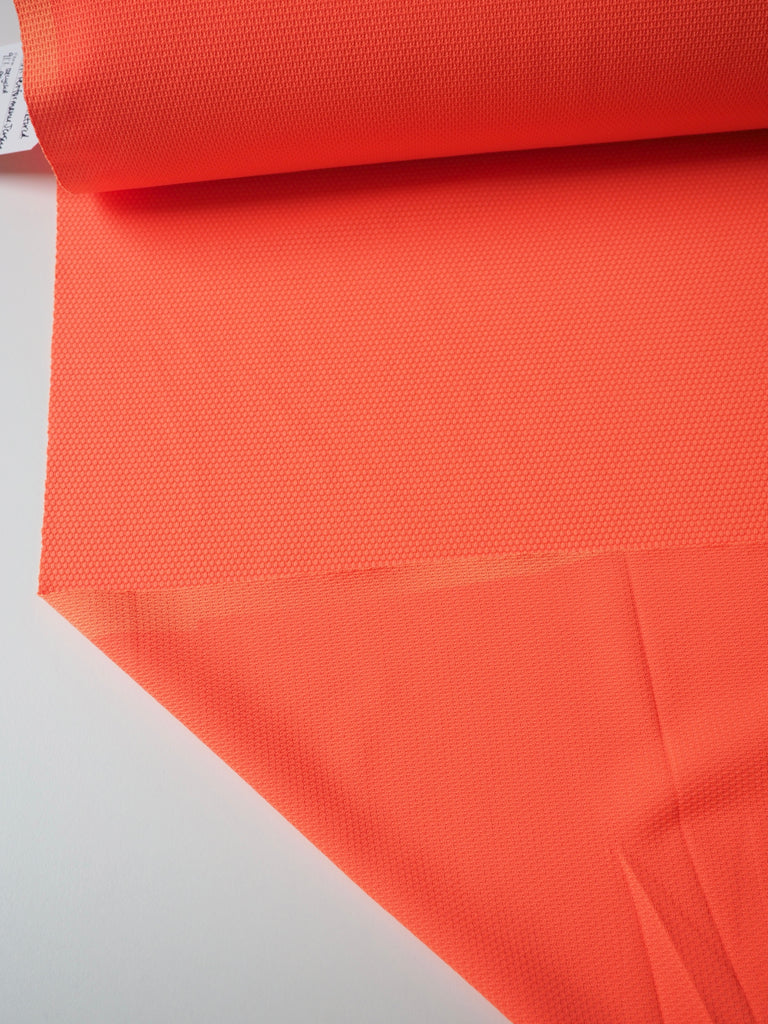 Neon Orange Textured Swim Performance Jersey