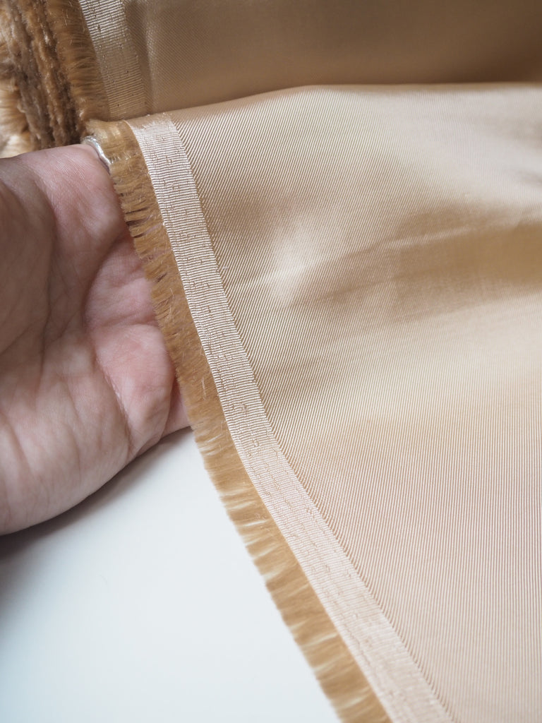 Sand Viscose Satin Twill Lining