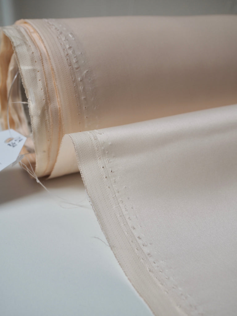 Light Peach Heavy Silk Satin Organza