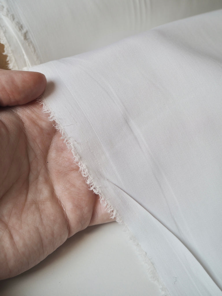 White Stretch Sateen Cotton