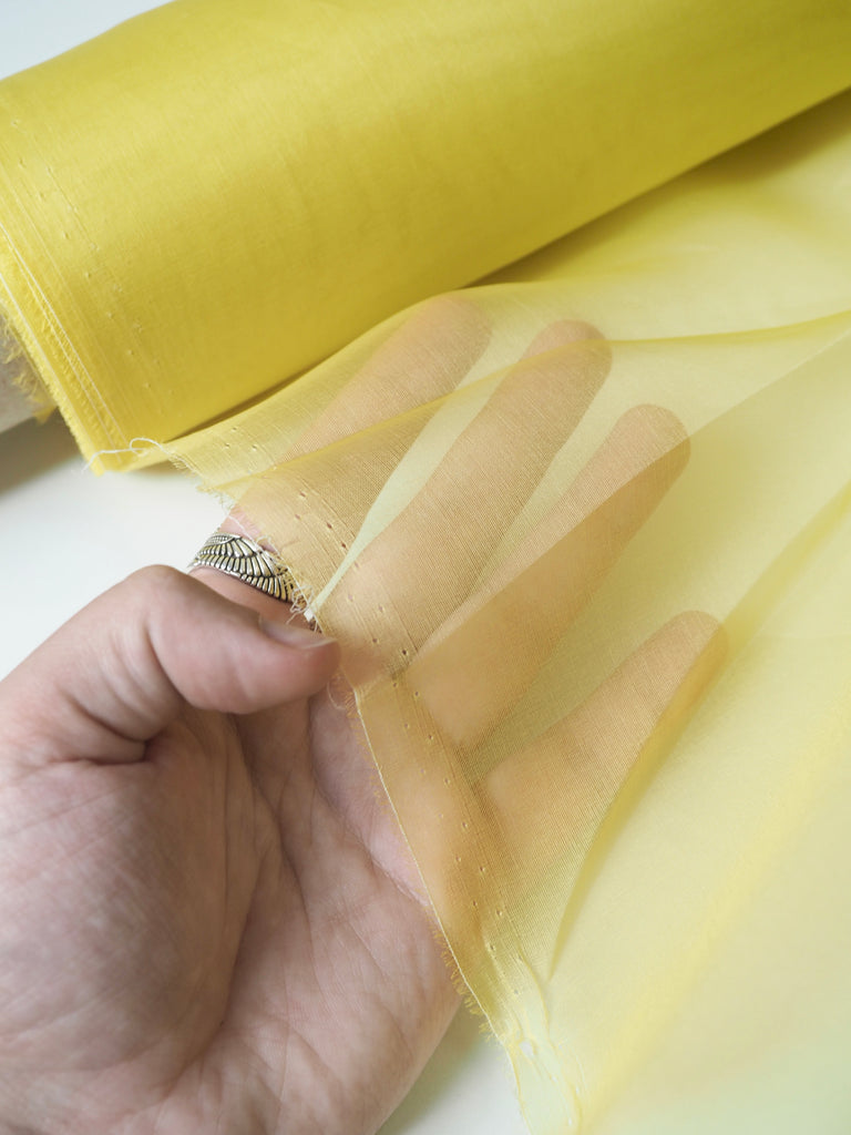 Lemon Silk Organza