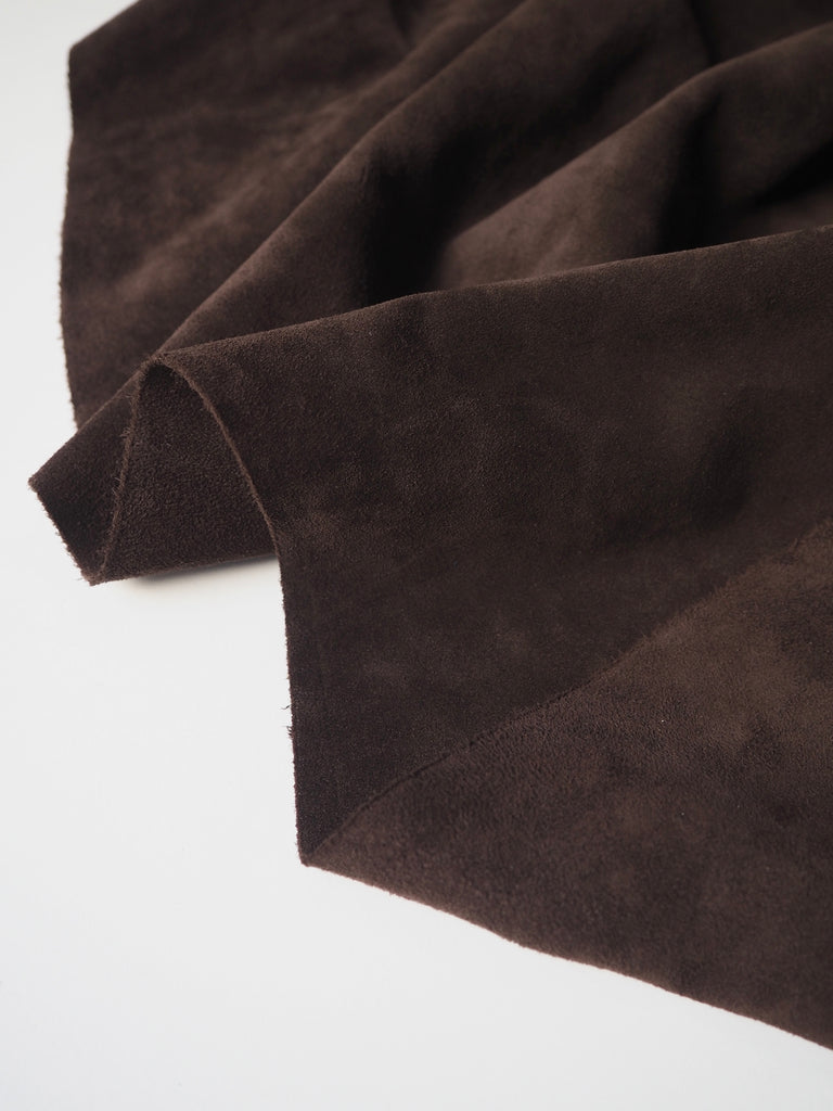 Dark Brown Sueded Calfskin