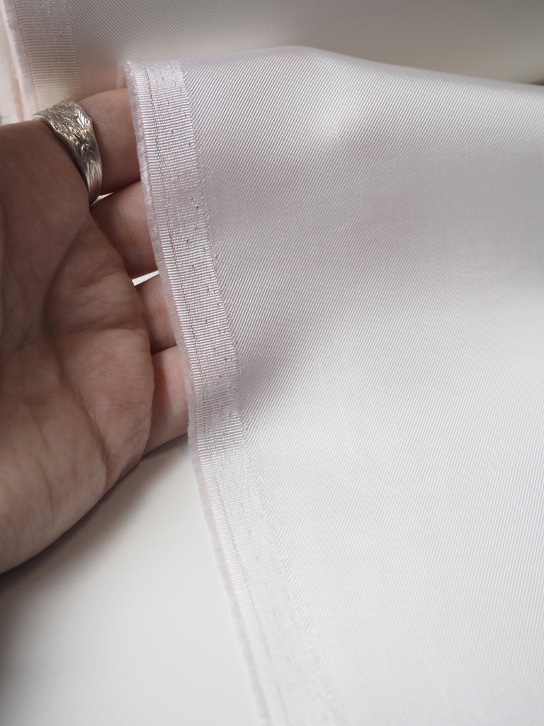 Optic White Viscose Satin Twill Lining