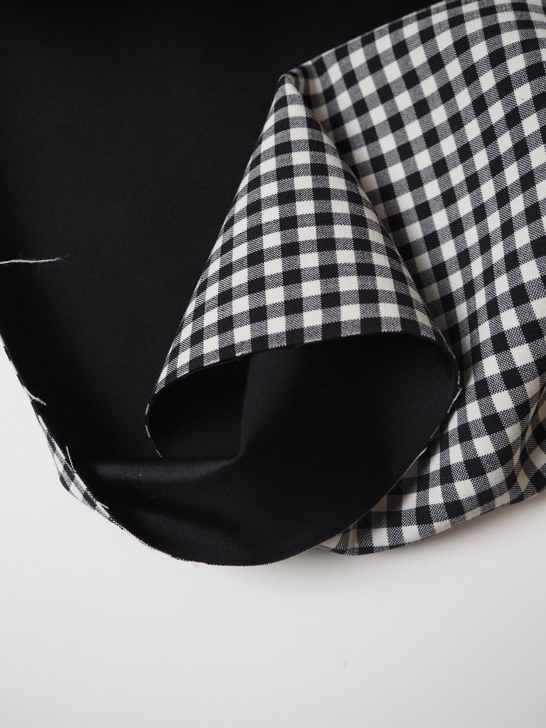 B+W Wool Gingham Bonded Jersey