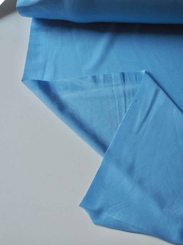 Light Blue Satin Viscose Jersey