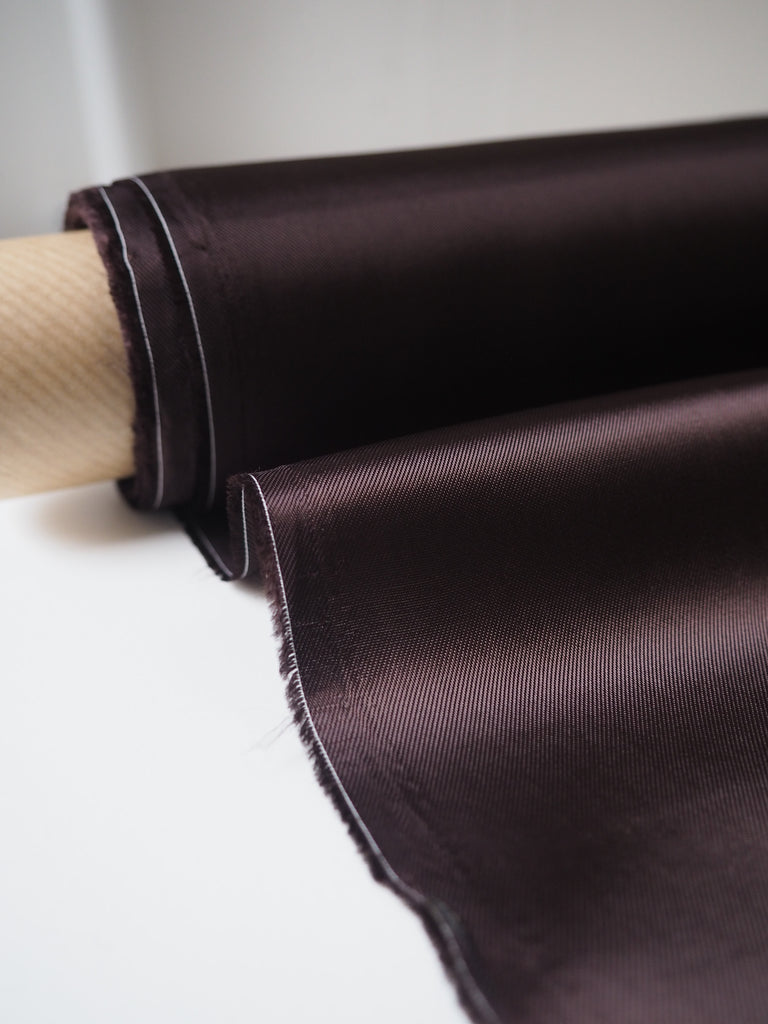 Cacao Viscose Satin Twill Lining