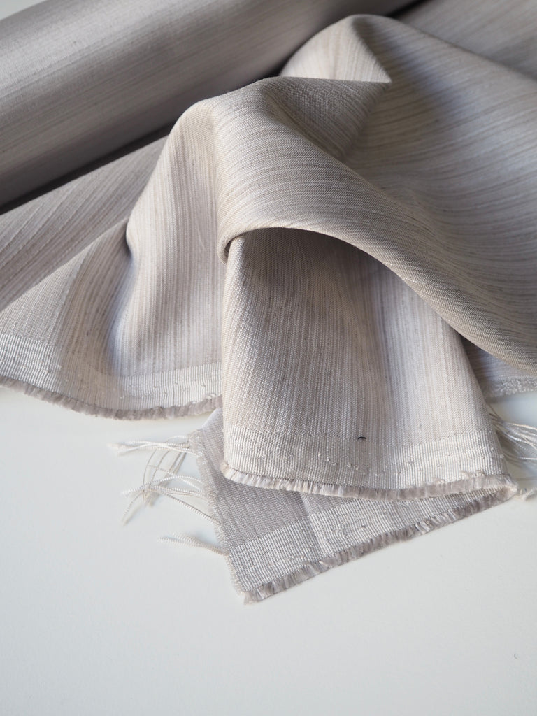 Silver Textured Satin Furnishing