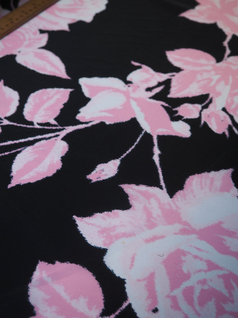 Pink Shadow Rose Crepe de Chine