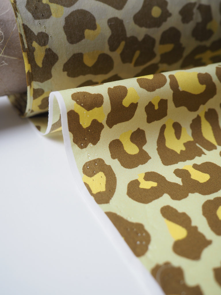 Yellow Leopard Light Cotton Poplin