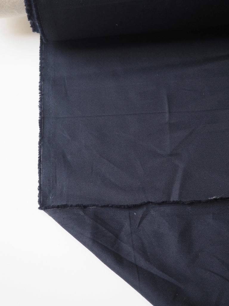 Navy Sateen Cotton Twill