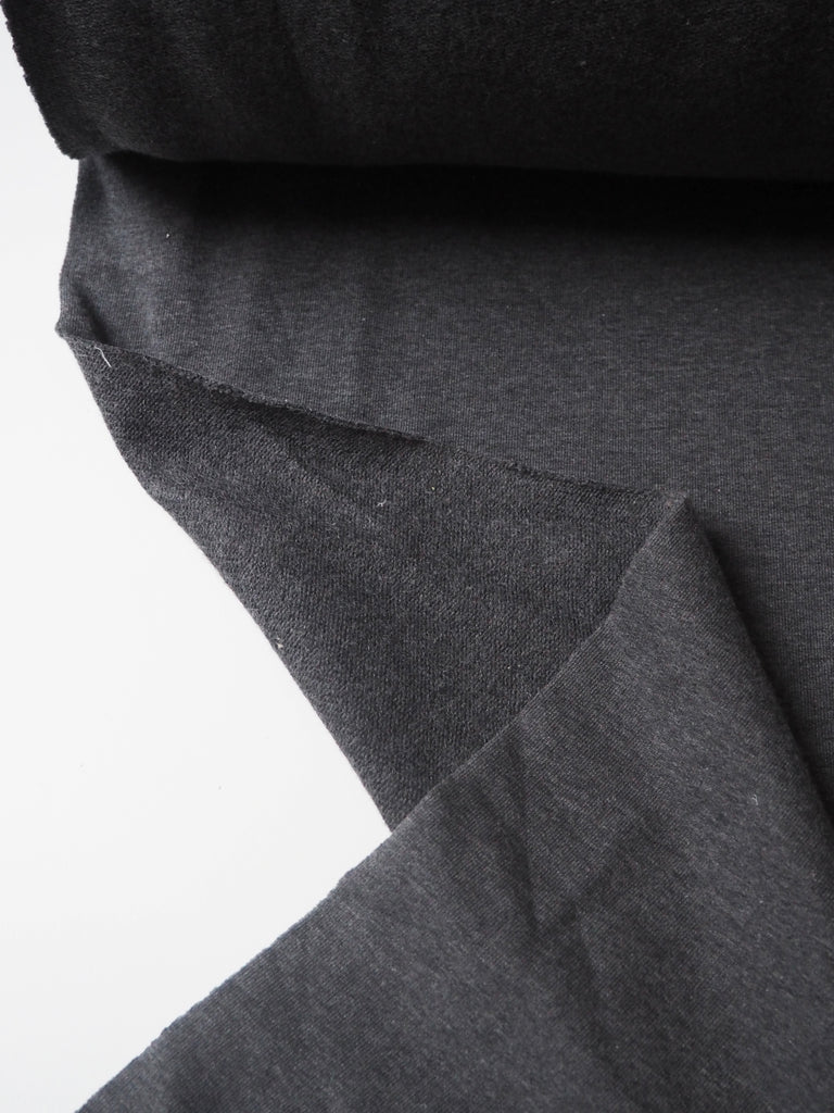 Graphite Cotton Loopback Jersey