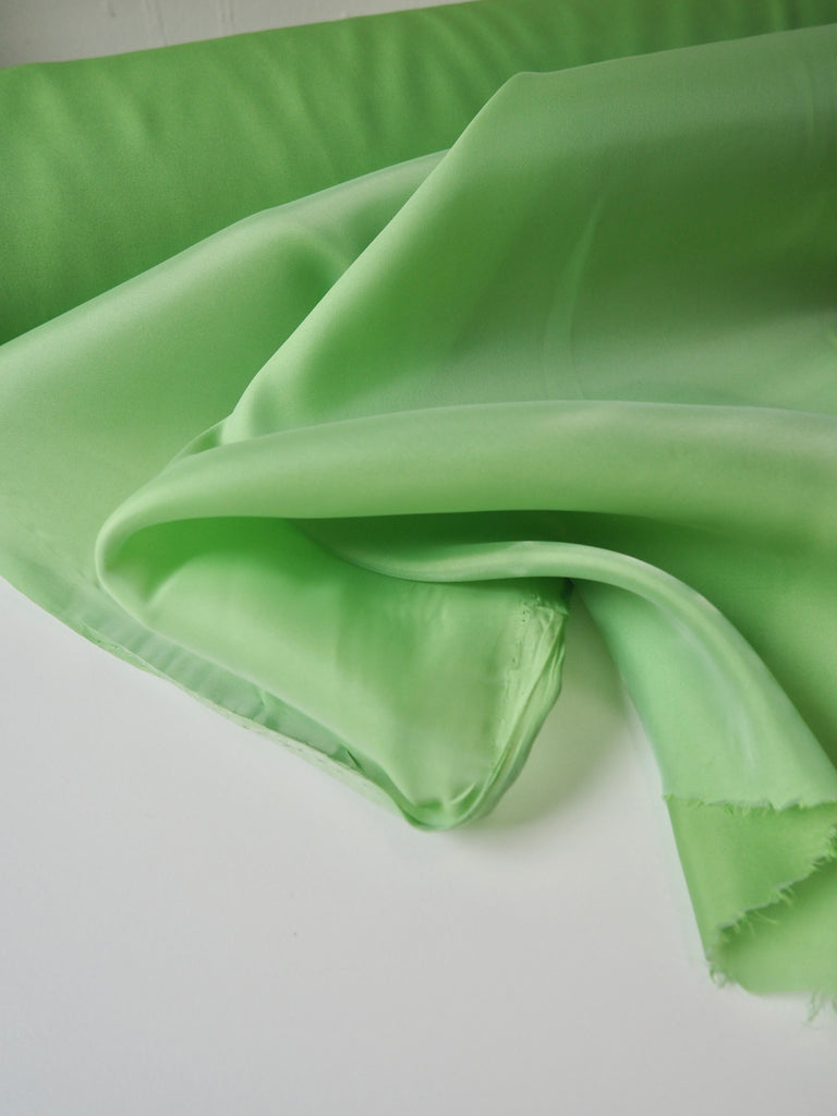 Bright Green Sateen Organza