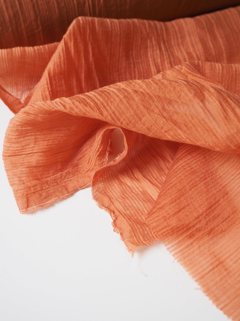 Turmeric Crinkle Viscose Voile