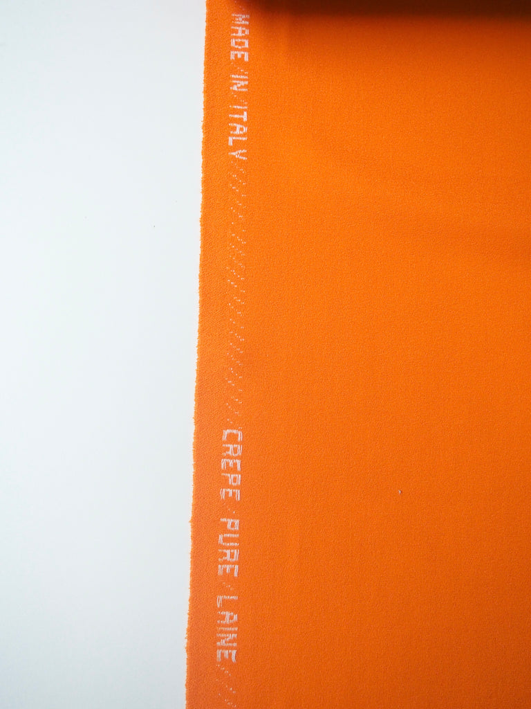 Tangerine Wool Crepe