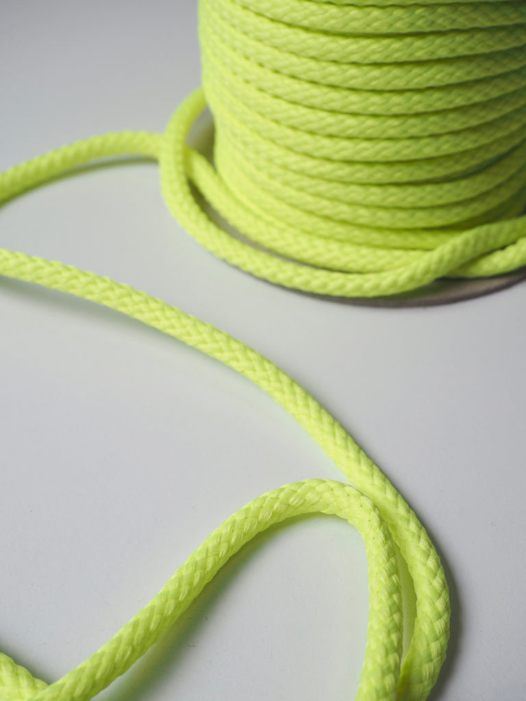 Neon Yellow Braided Cord 8mm