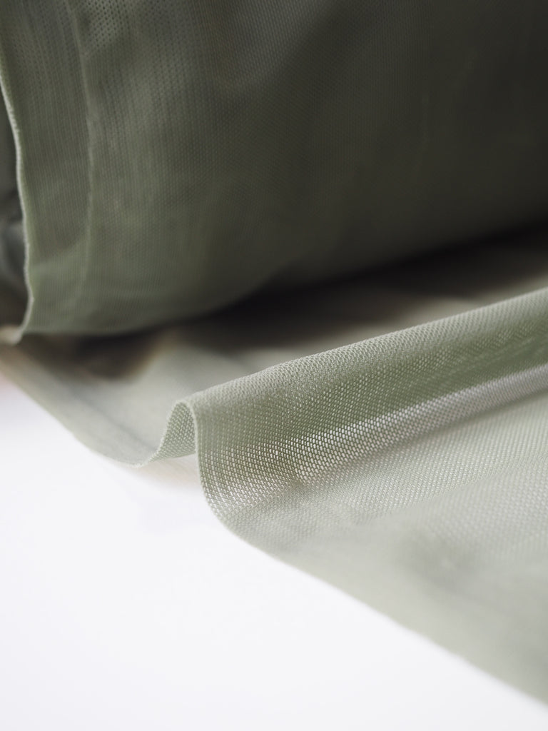 Olive Fine Stretch Mesh