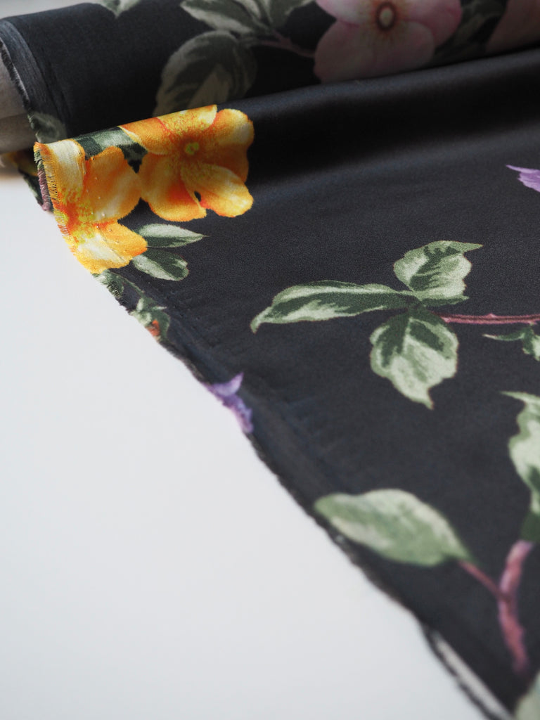 Tropic Bloom Silk Satin