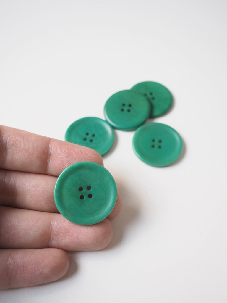 Green Corozo Buttons 27mm